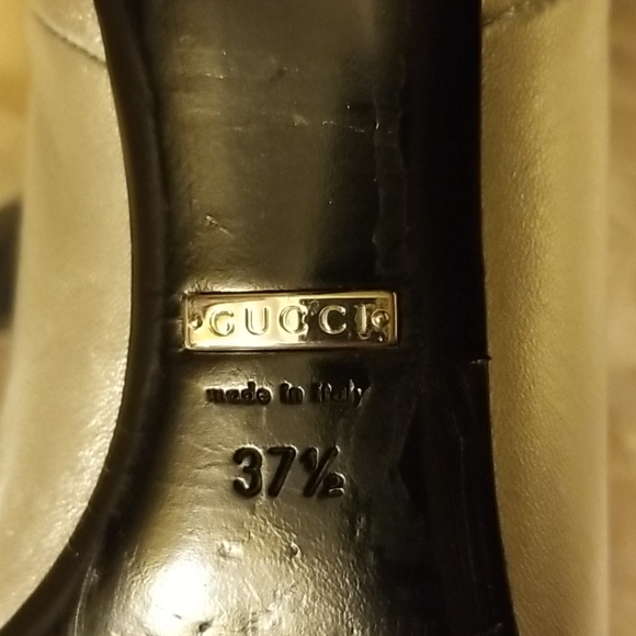GUCCI LEATHER KITTEN HEELS BOOTIES - Picture 10 of 10